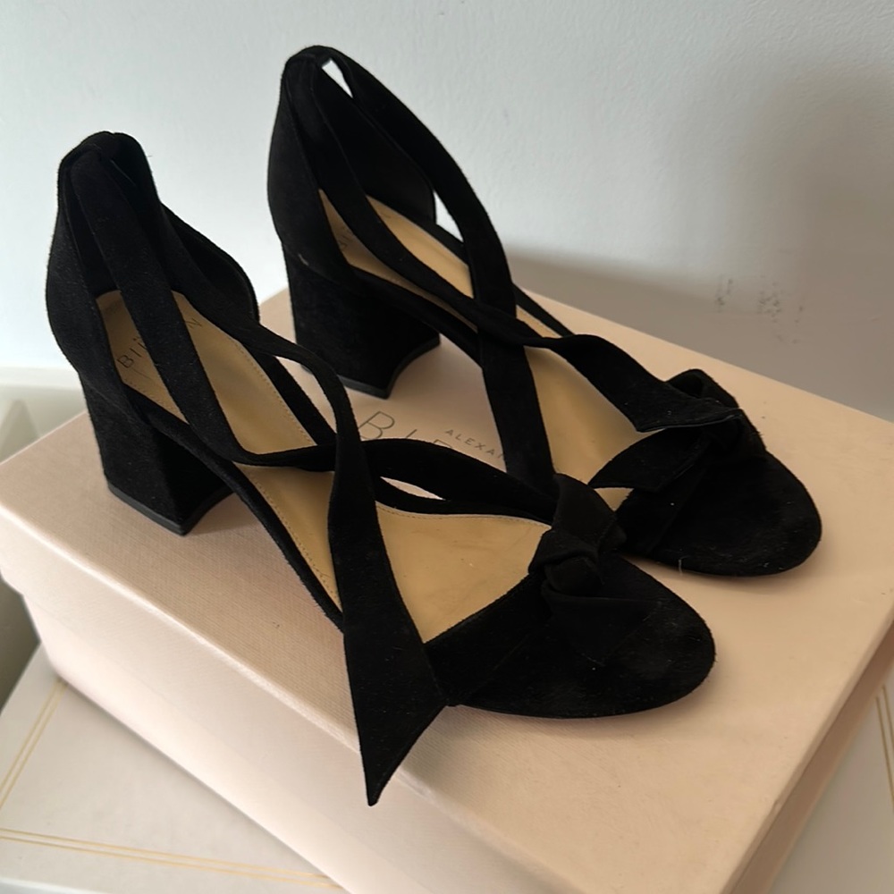 Alexandre Birman, Clarita Block 60 Suede Black, size 8